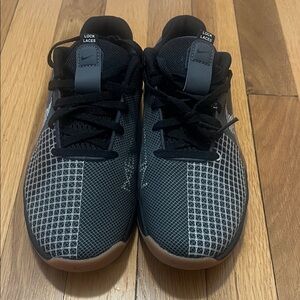 Nike Black and Gray Athletic Shoes Metcon